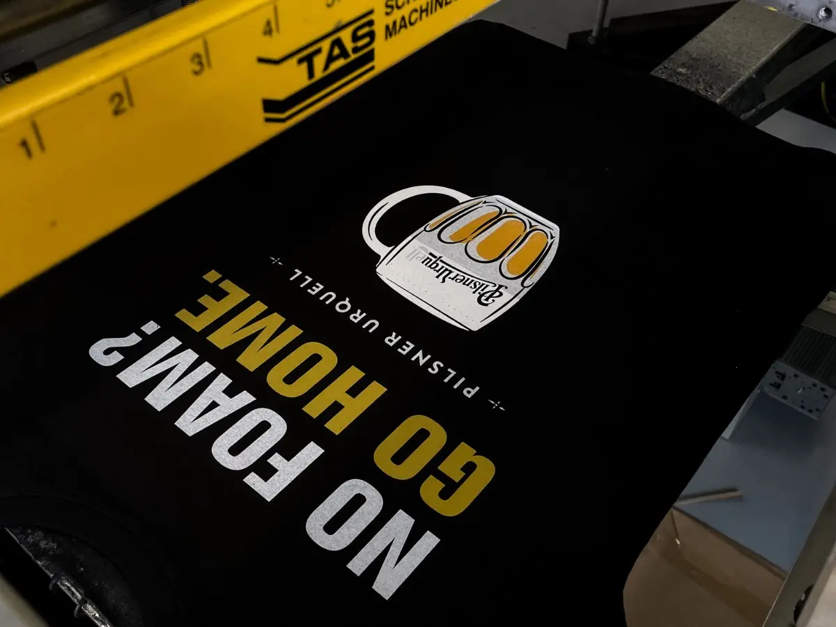 Pilsner Urquell - přímý sítotisk JIMI PRINT